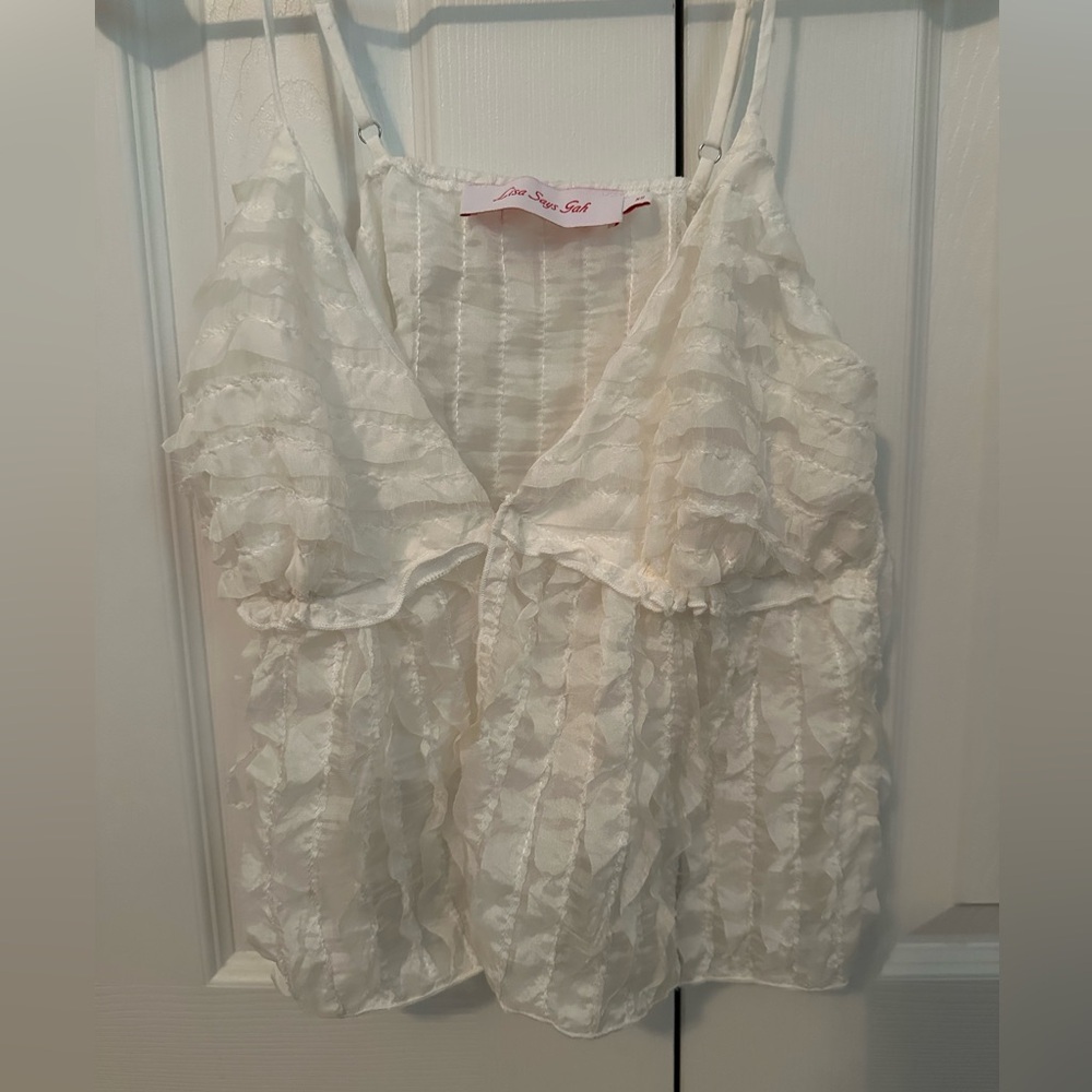 Lisa Says Gah Ruffle Tank